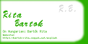 rita bartok business card